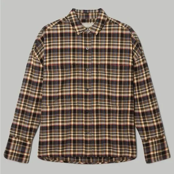 Everlane NWT The Boxy Plaid Flannel Size Small - Picture 6 of 12